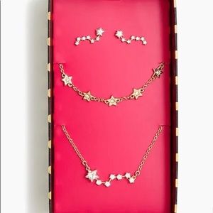 J. Crew 3 piece costume jewelry set. Includes necklace, earrings and bracelet.